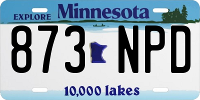 MN license plate 873NPD