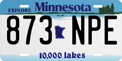 MN license plate 873NPE