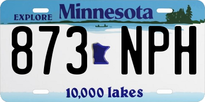 MN license plate 873NPH