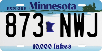MN license plate 873NWJ