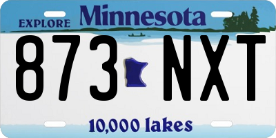 MN license plate 873NXT