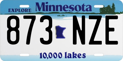 MN license plate 873NZE