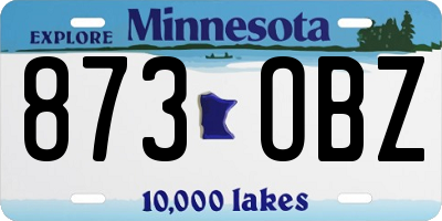 MN license plate 873OBZ