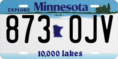 MN license plate 873OJV