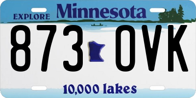 MN license plate 873OVK