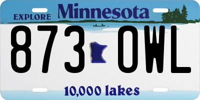 MN license plate 873OWL
