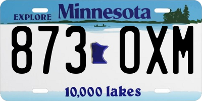 MN license plate 873OXM