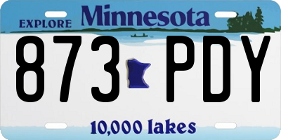 MN license plate 873PDY