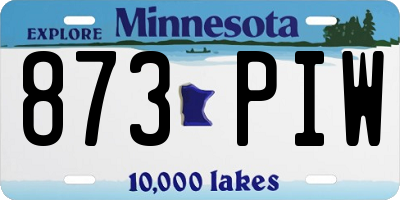 MN license plate 873PIW