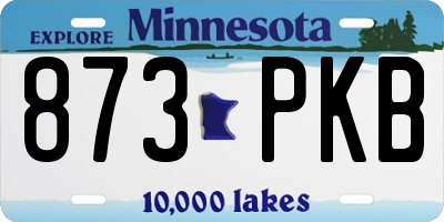 MN license plate 873PKB