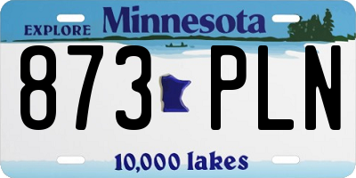 MN license plate 873PLN