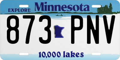 MN license plate 873PNV