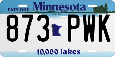 MN license plate 873PWK