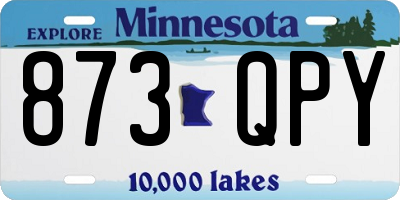 MN license plate 873QPY