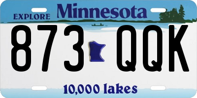 MN license plate 873QQK