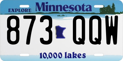 MN license plate 873QQW