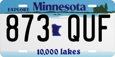 MN license plate 873QUF