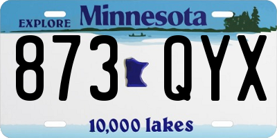 MN license plate 873QYX