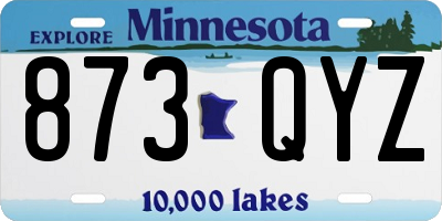 MN license plate 873QYZ