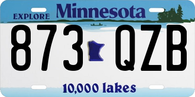 MN license plate 873QZB