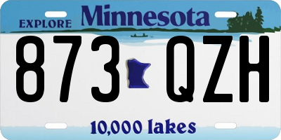 MN license plate 873QZH