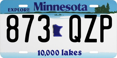 MN license plate 873QZP