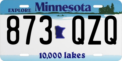 MN license plate 873QZQ