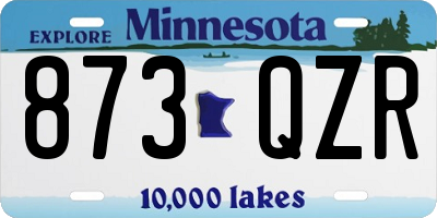 MN license plate 873QZR