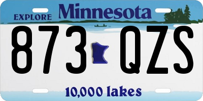 MN license plate 873QZS