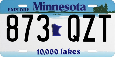 MN license plate 873QZT