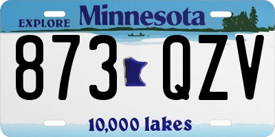 MN license plate 873QZV