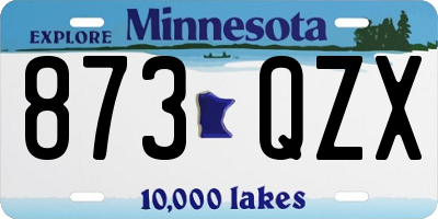 MN license plate 873QZX