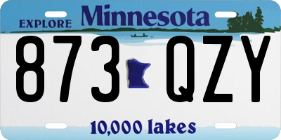 MN license plate 873QZY