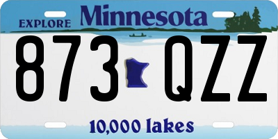 MN license plate 873QZZ