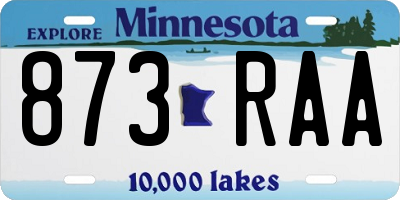 MN license plate 873RAA