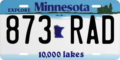 MN license plate 873RAD