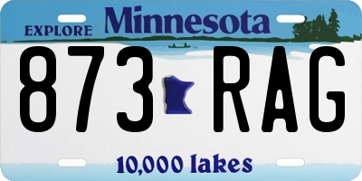 MN license plate 873RAG