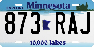 MN license plate 873RAJ