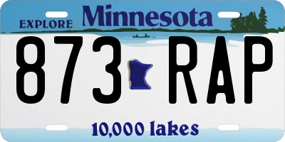 MN license plate 873RAP