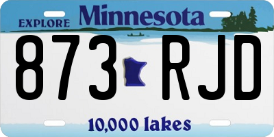 MN license plate 873RJD