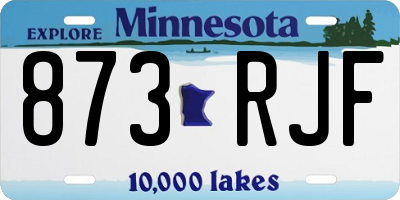 MN license plate 873RJF