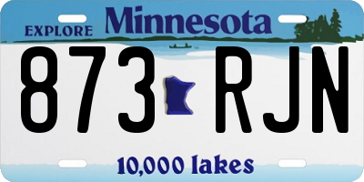 MN license plate 873RJN