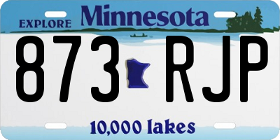 MN license plate 873RJP