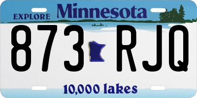 MN license plate 873RJQ