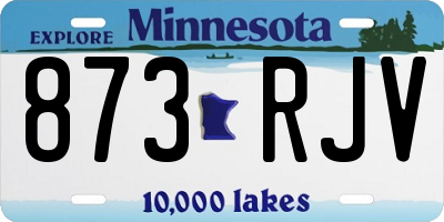 MN license plate 873RJV