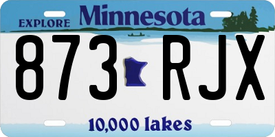 MN license plate 873RJX