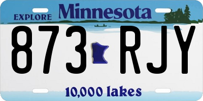 MN license plate 873RJY