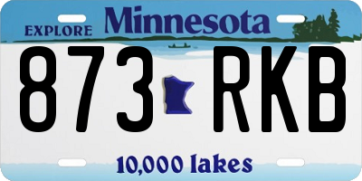 MN license plate 873RKB
