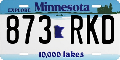 MN license plate 873RKD