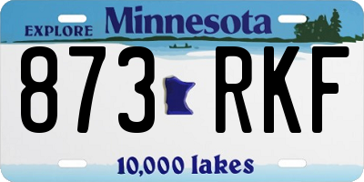 MN license plate 873RKF